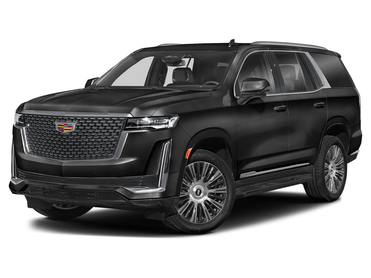 2023 Cadillac Escalade Premium Luxury in Crystal White Tricoat — front three-quarter view